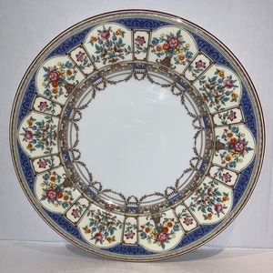 1 minton hazelmere(hazelmere) 10&5/8 dinner plate blue dark red edges